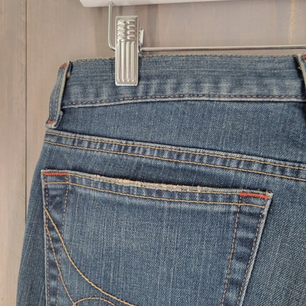 Calvin Klein Jeans Flare Women 6 Blue Good Embroidered Floral Low Rise WP45A18 - Picture 6 of 8